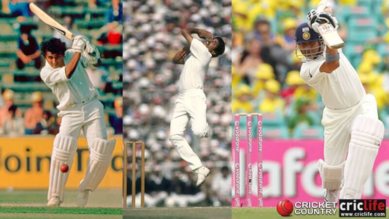 (From left) Sunil Gavaskar, Kapil Dev and Sachin Tendulkar. (Courtesy: Getty Images)