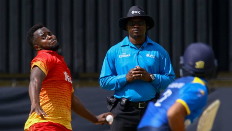 Brian Vitori took 3 for 50 in the finals against Sri Lanka © AFP