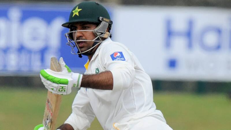 Sarfraz Ahmed is at the crease with Babar Azam &copy; Getty Images