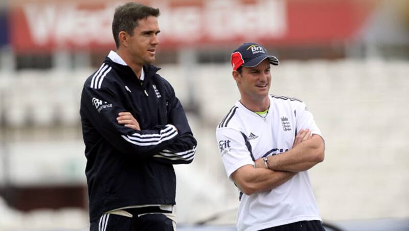 Kevin Pietersen (Left) and Andrew Strauss have a strained relationship of late &Acirc;&copy; Getty Images