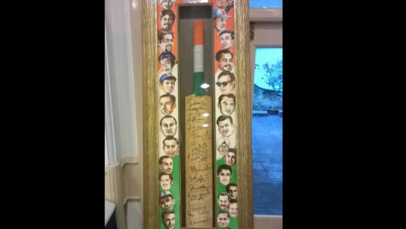 Signed bat of 18 Indian Test captains &Acirc;&copy; Abhishek Kumar