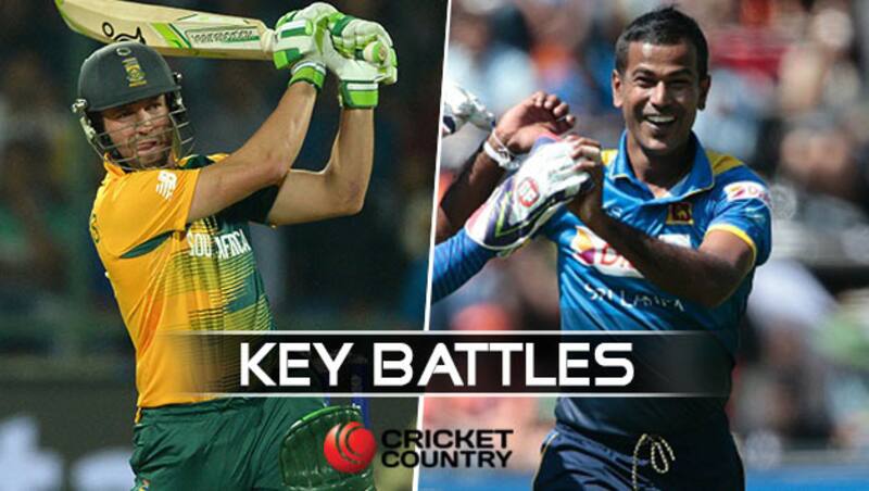 AB de Villiers (left) and Nuwan Kulasekara &Acirc;&copy; Getty Images