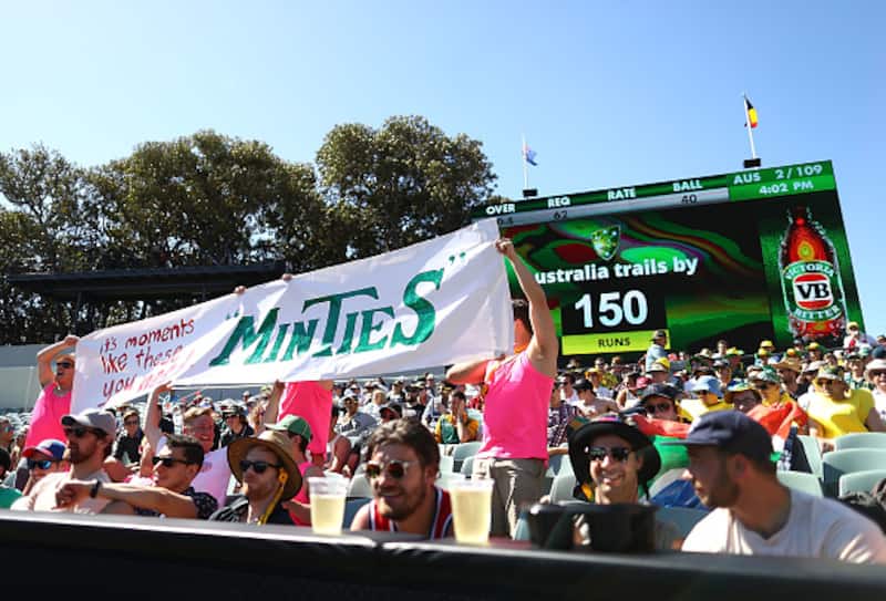 Faf du Plessis had to face signboards while entering Adelaide Oval against Australia &Acirc;&copy; Getty Images