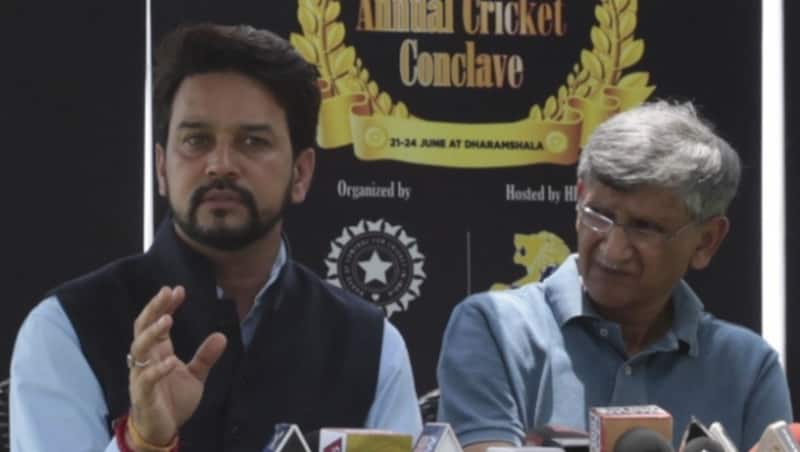Anurag Thakur (left) and Ajay Shirke were sacked from the BCCI on Monday by Supreme Court &copy; IANS (File Photo)
