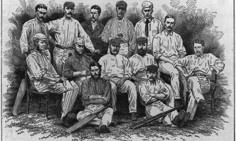 The England cricket team that played the first Test series in Australia. Henry Jupp, John Selby, Henry Charlwood, George Ulyett, Andrew Greenwood, Thomas Armitage, Alf Shaw, Thomas Emmett, Allen Hill, James Lillywhite, and James Southerton &Acirc;&copy; Getty Images
