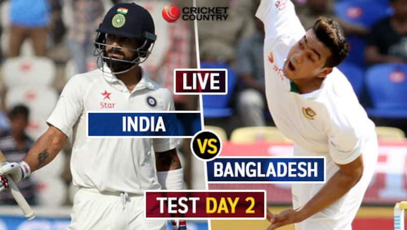 Live cricket score India vs Bangladesh Test 2017 Day 2