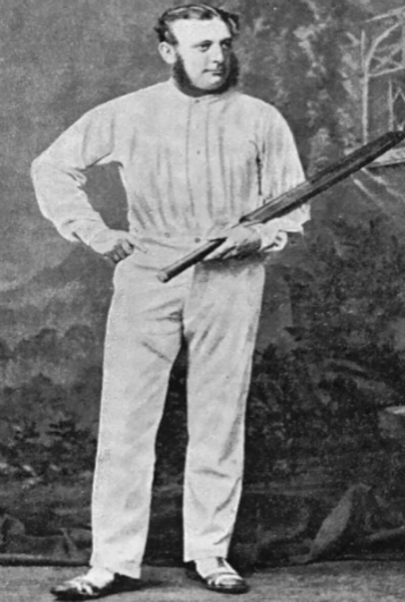 VE Walker. The first man to get a hundred and capture 10 wickets in the same match Photo courtesy: Wikimedia Commons