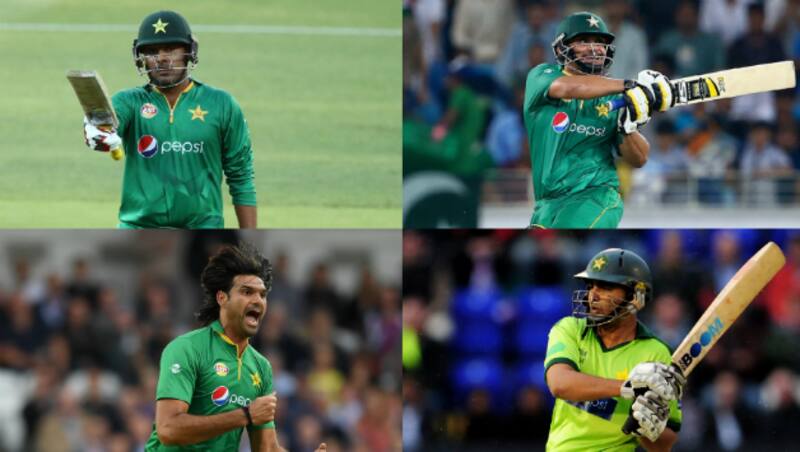 (Clockwise from left): Sharjeel Khan, Khalid Latif, Mohammad Irfan and Shahzaib Hasan &Acirc;&copy; Getty Images (File Photo)