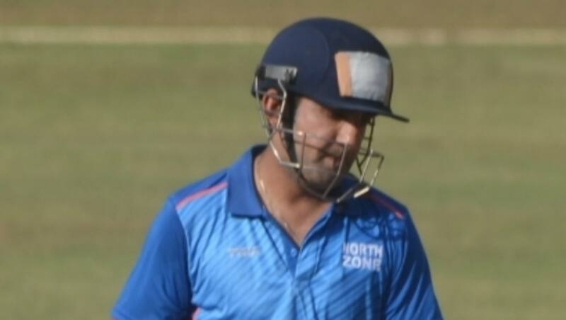 KP Bhaskar and Gautam Gambhir (above) had a heated altercation after Delhi's campaign ended in Bhubaneswar &Acirc;&copy; IANS