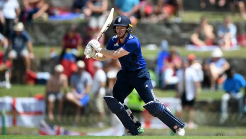 Eoin Morgan en route 107 was dropped between first slip and wicketkeeper on just 6 runs &Acirc;&copy; Getty Images