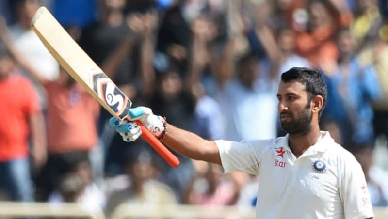Cheteshwar Pujara's 130* has kept India in the hunt in the 3rd Test (Courtesy: AFP)
