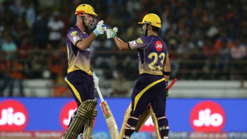 Chris Lynn (left) and Gautam Gambhir massacred the Gujarat bowlers in their backyard &Acirc;&copy; BCCI 