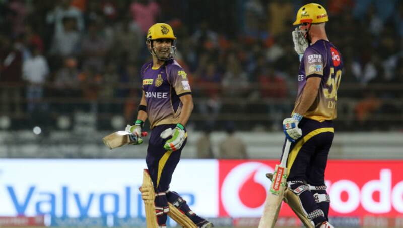 Gautam Gambhir (left) had a big role in promoting Chris Lynn up the order &Acirc;&copy; BCCI
