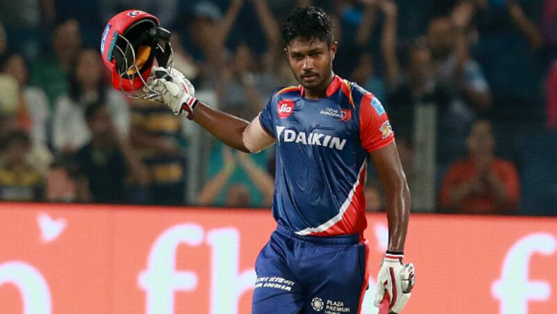 Sanju Samson became the first centurion in the 10th edition of IPL &copy; BCCI