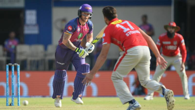 Ben Stokes clobbered 3 sixes and 2 boundaries to score a 32-ball 50 &Acirc;&copy; AFP