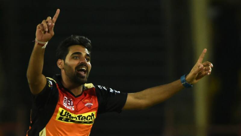 Bhuvneshwar Kumar is currently the Purple Cap holder in IPL 10 &copy; AFP