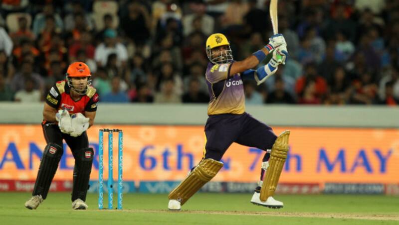 Robin Uthappa in action during the SRH vs KKR clash &copy; BCCI