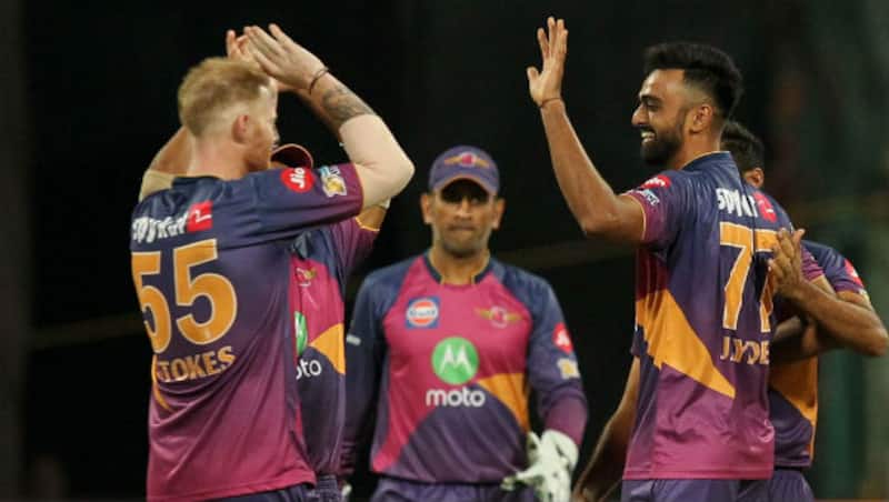 Stokes (3 for 30) & Unadkat (5 for 30) broke the back of SRH's chase &copy; BCCI