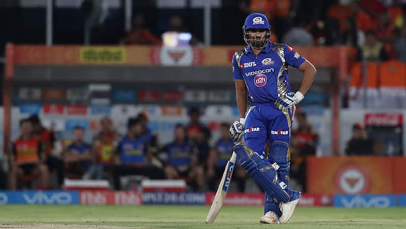 Rohit Sharma was the top scorer in Mumbai Indians' innings vs Sunrisers Hyderabad &copy; BCCI