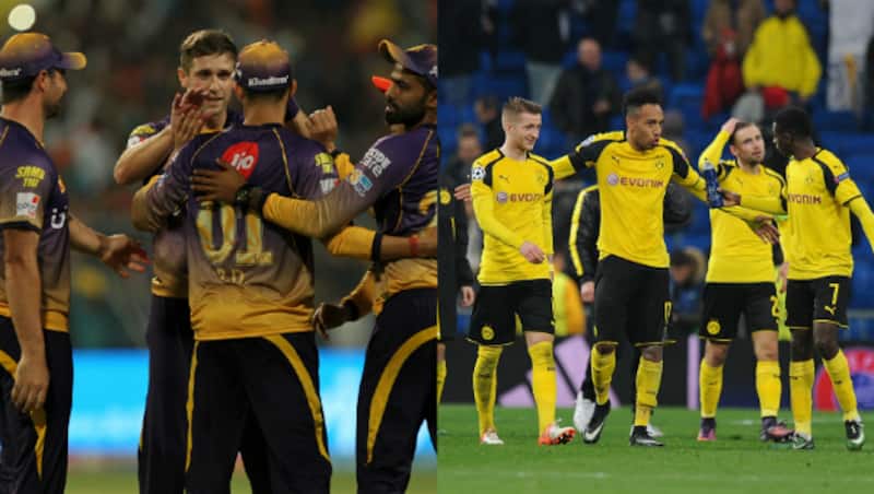 Kolkata Knight Riders (left) - Borussia Dortmund &Acirc;&copy; BCCI & Getty Images
