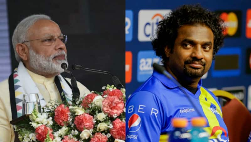 Narendra Modi (left) and Muttiah Muralitharan &Acirc;&copy; IANS & Getty Images
