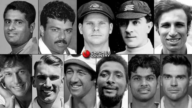 Mohammad Shahzad, Ijaz Ahmed, Steven Smith, ‘Young Jack’ Hearne, Asif Iqbal, Imran Khan, John R Reid, Bob Taylor, Andy Roberts, RP Singh Jr, James Anderson © Getty Images