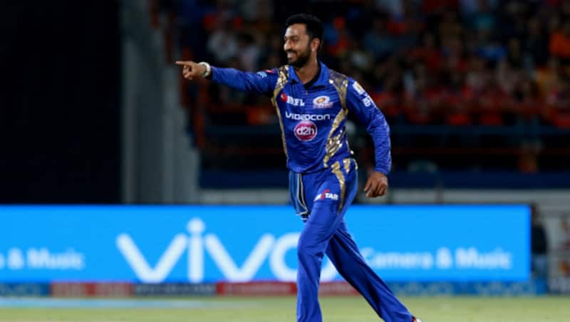 Krunal Pandya grabbed 3 wickets in Mumbai Indians' win over Gujarat Lions &copy; BCCI