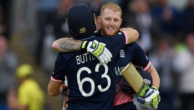 Ben Stokes scored his maiden hundred in an ICC tournament © Getty Images