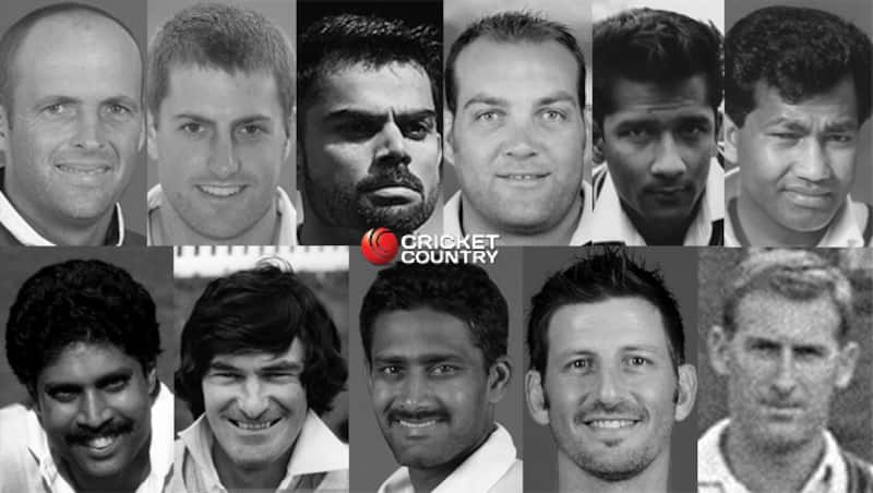 Top row, from left: Gary Kirsten, Simon Katich, Virat Kohli, Jacques Kallis, Rohan Kanhai (c), Alvin Kallicharran Bottom row, from left: Kapil Dev, Alan Knott (wk), Anil Kumble, Michael Kasprowicz, Lindsay Kline &Acirc;&copy; Getty Images