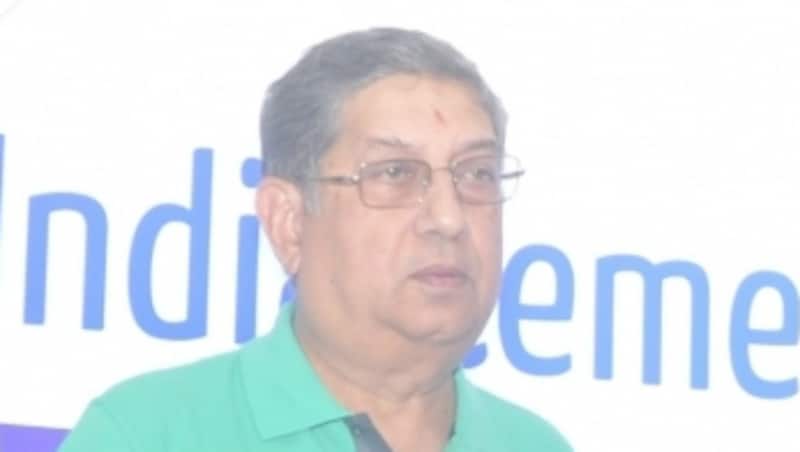 N Srinivasan did not speak to the waiting media &copy; IANS