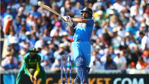 Dhawan was the best batsman in the tournament with 338 runs © Getty Images
