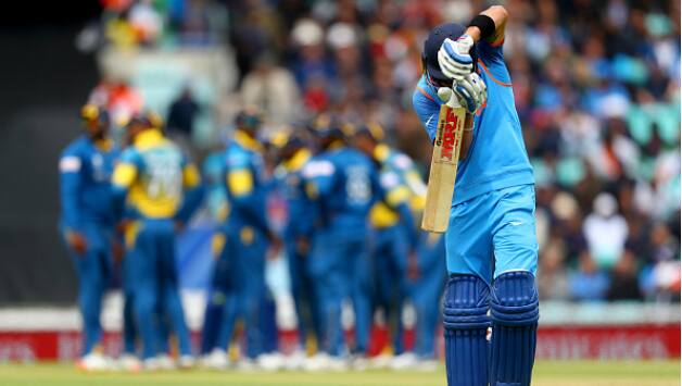 Virat Kohli was dismissed for a duck by Nuwan Pradeep © Getty Images
