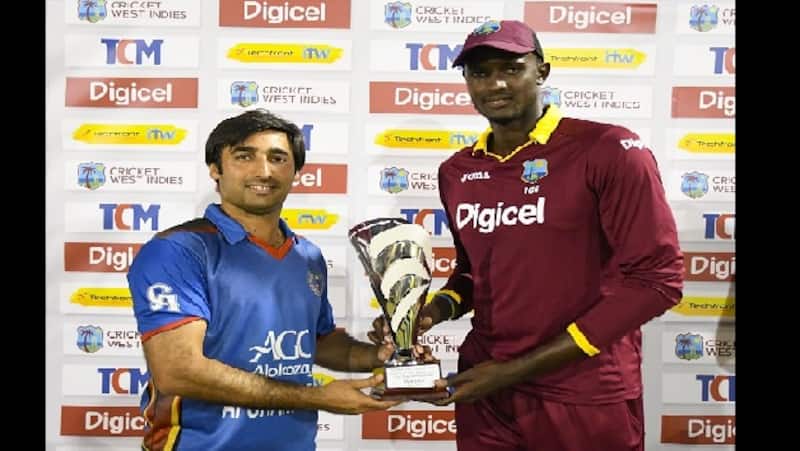 Afghanistan and West Indies share the ODI trophy © AFP