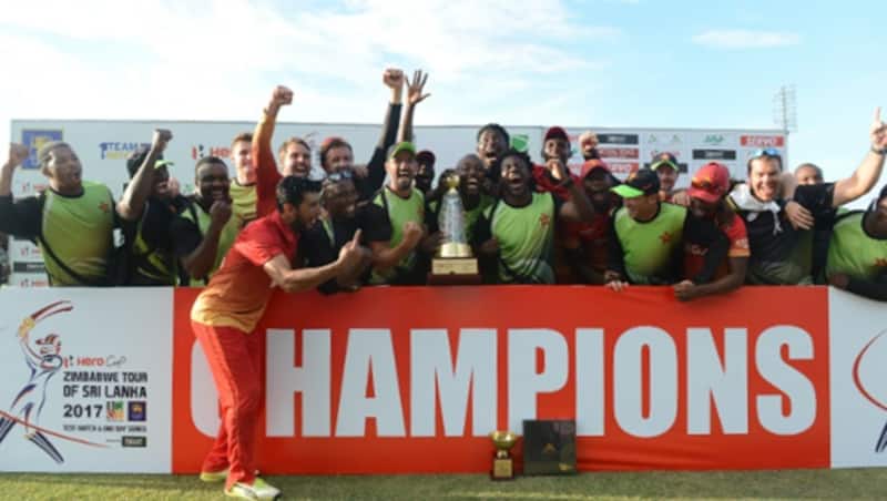 This was Zimbabwe&rsquo;s first series win in Sri Lanka &copy; AFP