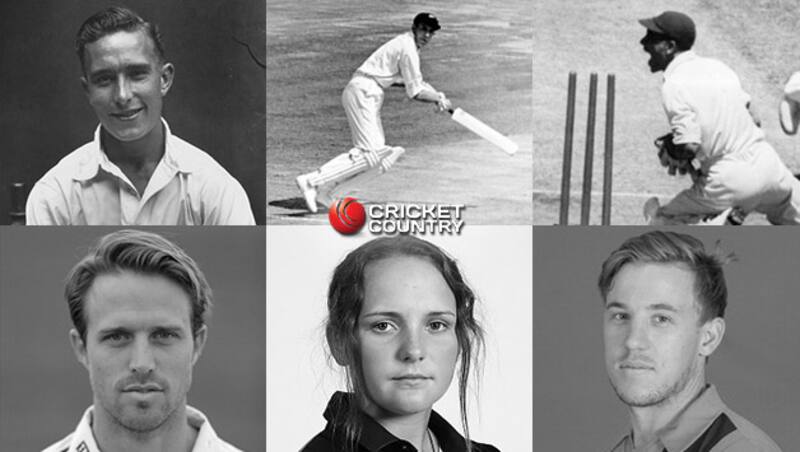 Top row: grandparents. From left: Denis Compton, Bruce Murray, Sammy Guillen Bottom row: grandchildren. From left: Nick Compton, Amelia Kerr, Logan van Beek &Acirc;&copy; Getty Images