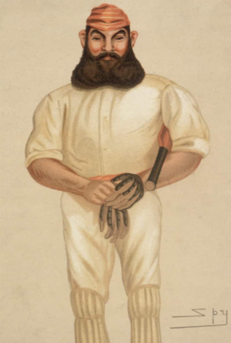 A cartoon of WG Grace by A Spy (Lesley Ward), published on Vanity Fair on June 9, 1898, almost two months before Grace&rsquo;s famous declaration &copy; Getty Images