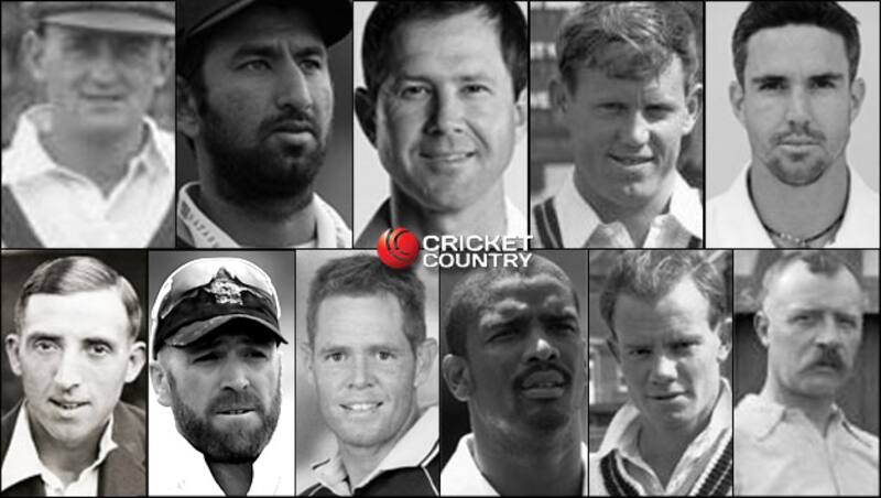 Top row, from left: Bill Ponsford, Cheteshwar Pujara, Ricky Ponting (c), Graeme Pollock, Kevin Pietersen Bottom row, from left: Eddie Paynter, Matt Prior (wk), Shaun Pollock, Vernon Philander, Peter Pollock, Bobby Peel &Acirc;&copy; Getty Images