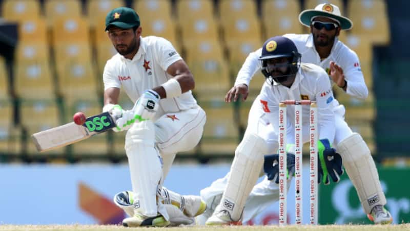 Sikandar Raza remained unbeaten at 45 at tea &Acirc;&copy; AFP