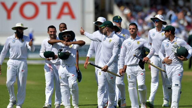 South Africa walk off the field after a spirited win over England &Acirc;&copy; Getty Images 