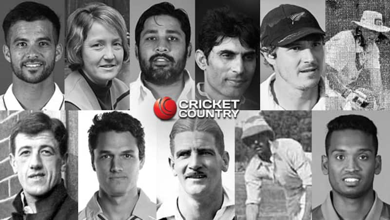Top, from left: JP Duminy, Rachael Heyhoe-Flint, Inzamam-ul-Haq, Misbah-ul-Haq, Bradley-John Watling, Lee-Anne Hunter. Bottom, from left: Tuppy Owen-Smith, Nathan Coulter-Nile, Chuck Fleetwood-Smith, George Simpson-Hayward, Al-Amin Hossain &Acirc;&copy; Getty Images (other than Hunter (The Canberra Times) and Simpson-Hayward (The Tatler)