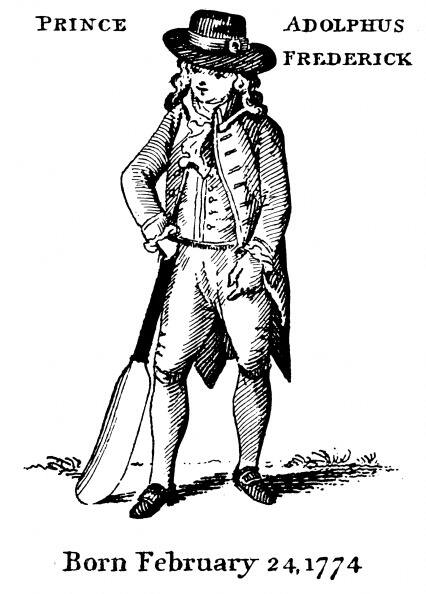 Early 19th-century cricket dress as depicted in this image of Adolphus Frederick, Duke of Cambridge © Getty Images