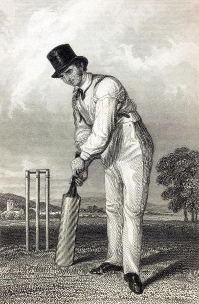Fuller Pilch with his top hat in the 1850s © Getty Images