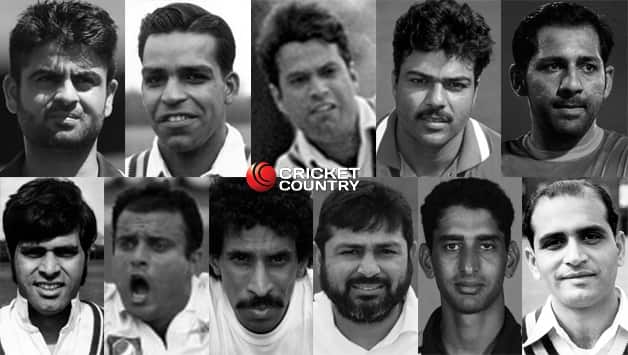 Top row, from left: Ahmed Shehzad, Imtiaz Ahmed (wk), Saeed Ahmed, Ijaz Ahmed, Sarfraz Ahmed Bottom row, from left: Younis Ahmed, Tanvir Ahmed, Tauseef Ahmed, Mushtaq Ahmed, Shabbir Ahmed, Ghulam Ahmed (c) © Getty Images