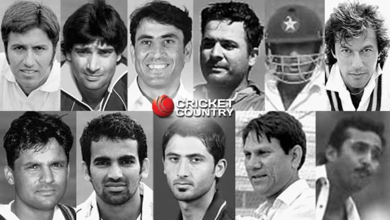 Top row, from left: Mark Taylor (c), Marcus Trescothick, Younis Khan, Sachin Tendulkar, Victor Trumper, Imran Khan Bottom row, from left: Moin Khan, Zaheer Khan, Junaid Khan, Fred Trueman, Frank Tyson, Charlie Turner &Acirc;&copy; Getty Images
