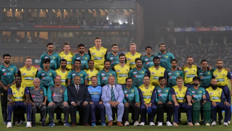 World XI and Pakistan players ahead of 2nd T20I &Acirc;&copy; AFP
