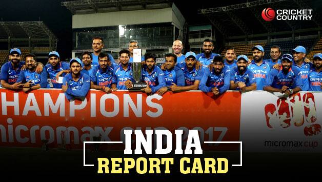 Indian cricket team after their ODI series whitewash over Sri Lanka © IANS