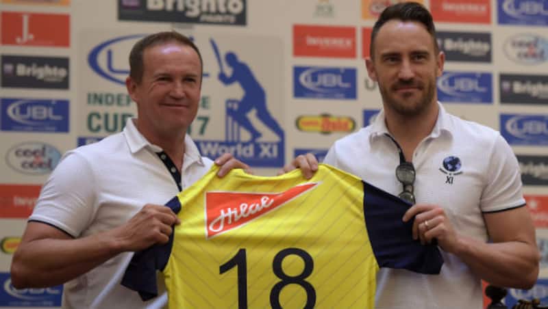 Andy Flower coached World XI against Pakistan © AFP