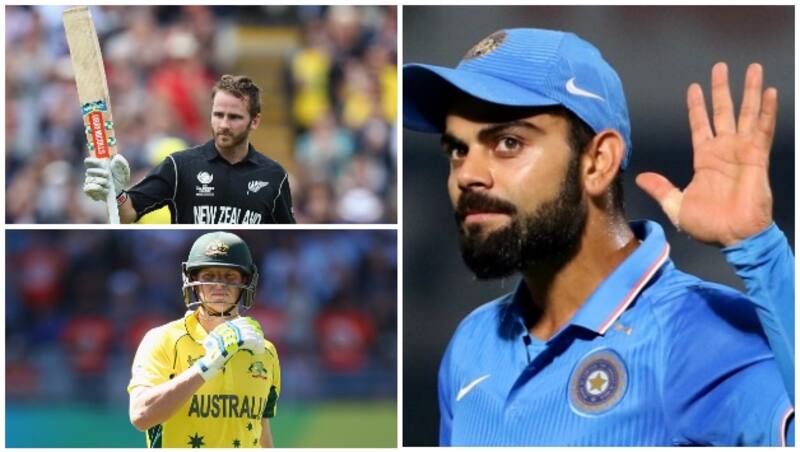 केन विलियमसन, स्टीवन स्मिथ और विराट कोहली © Getty Images, IANS