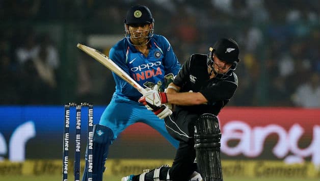 Tom Latham almost rescued New Zealand. Although the require run rate shot up, Latham made sure they do not lose the plot. However, his efforts vent in vain when Bumrah ran him out. © AFP