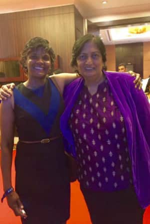 As Mamatha Maben says, 'with the legend'... Photo Courtesy: Mamatha Maben's Facebook Page